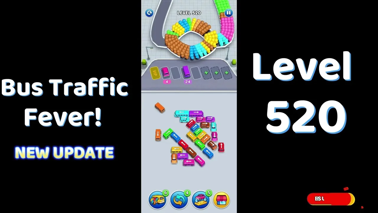 Bus Traffic Fever Level 520 board