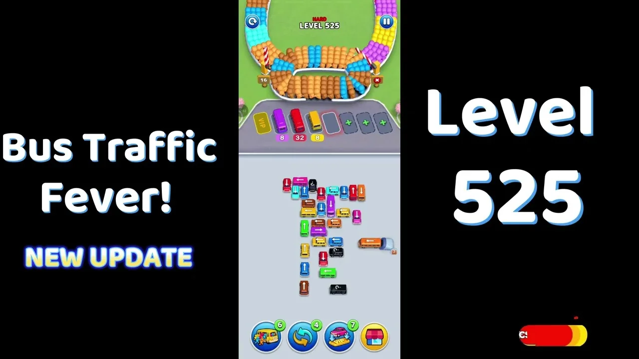 Bus Traffic Fever Level 525 board