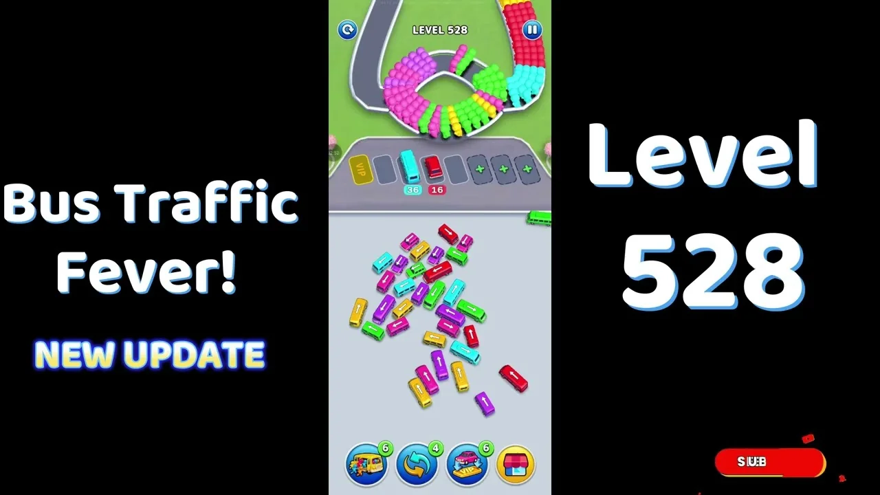Bus Traffic Fever Level 528 board