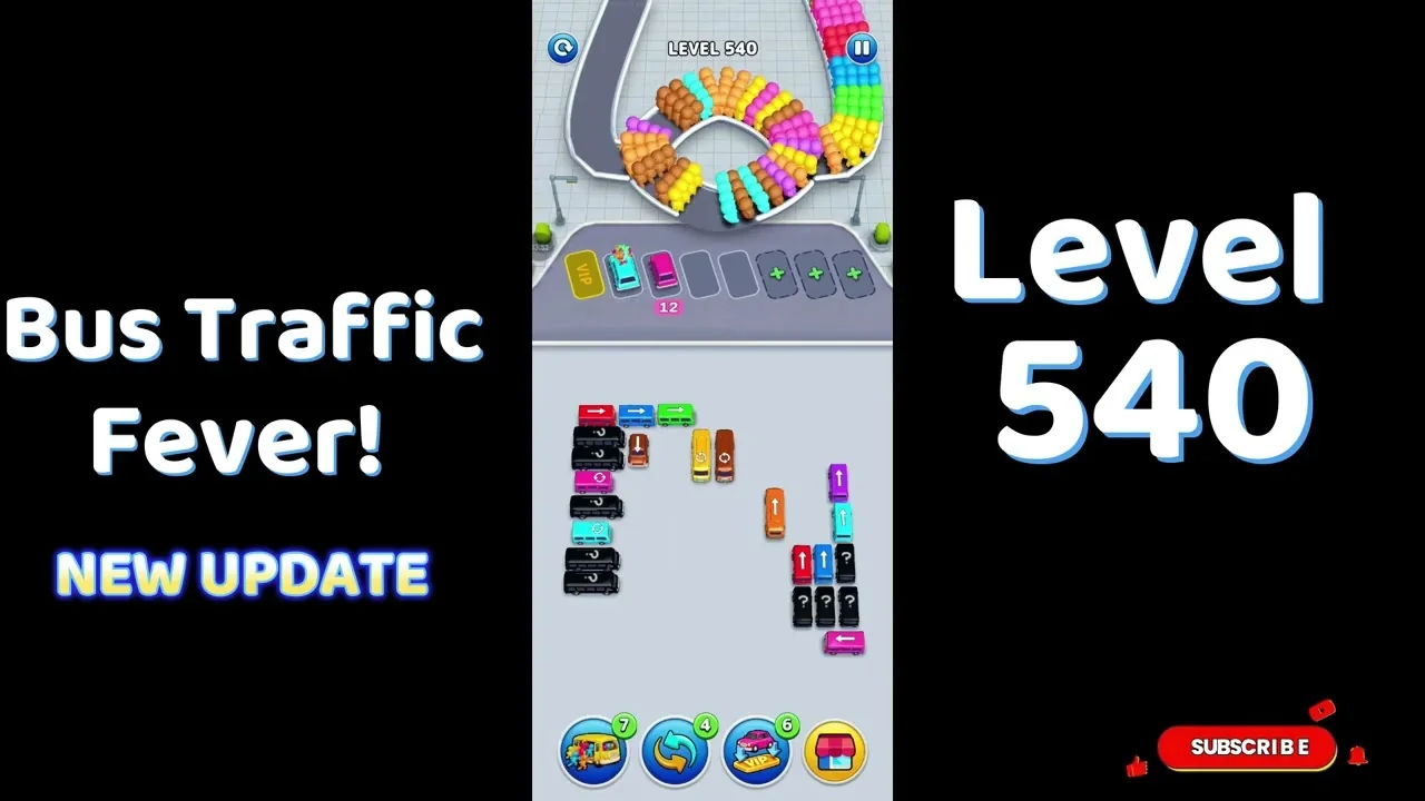 Bus Traffic Fever Level 540 board
