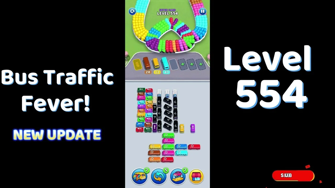 Bus Traffic Fever Level 554 board