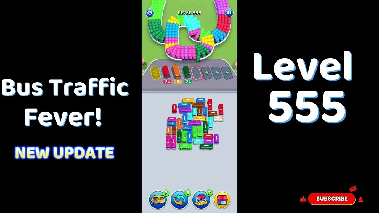 Bus Traffic Fever Level 555 board