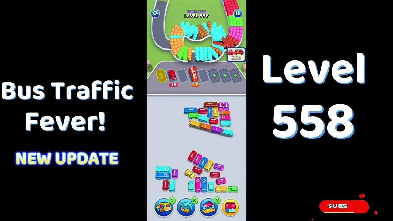 Bus Traffic Fever Level 558 board