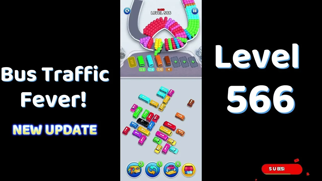 Bus Traffic Fever Level 566 board
