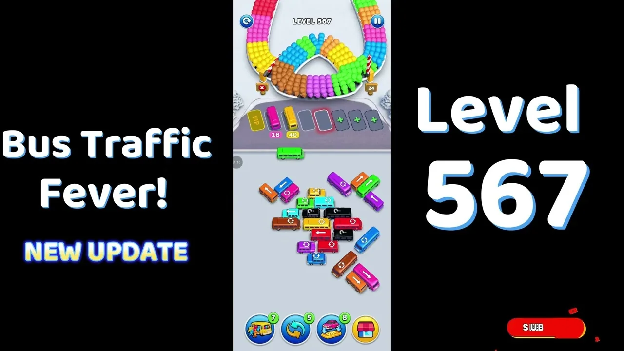 Bus Traffic Fever Level 567 board