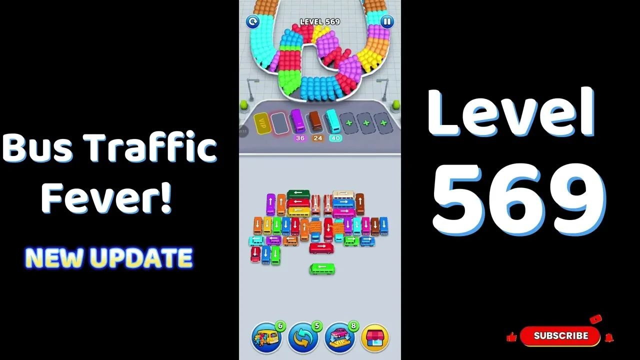 Bus Traffic Fever Level 569 board