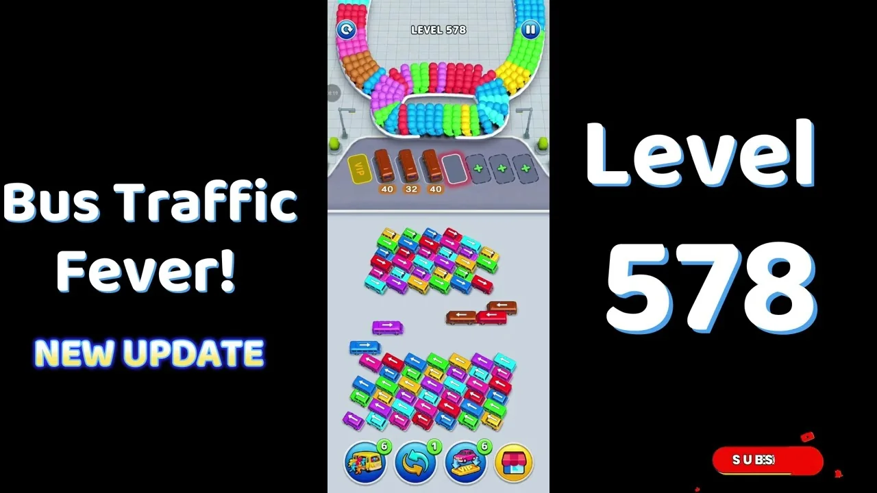 Bus Traffic Fever Level 578 board