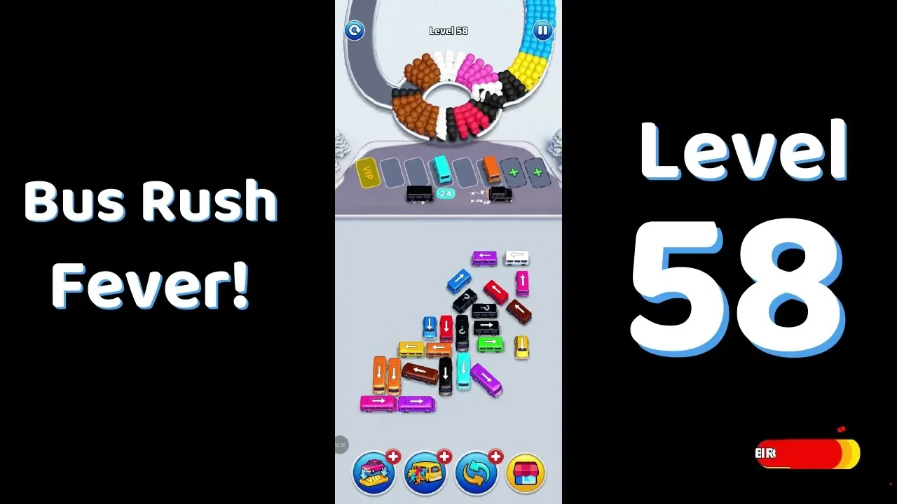 Bus Traffic Fever Level 58 board