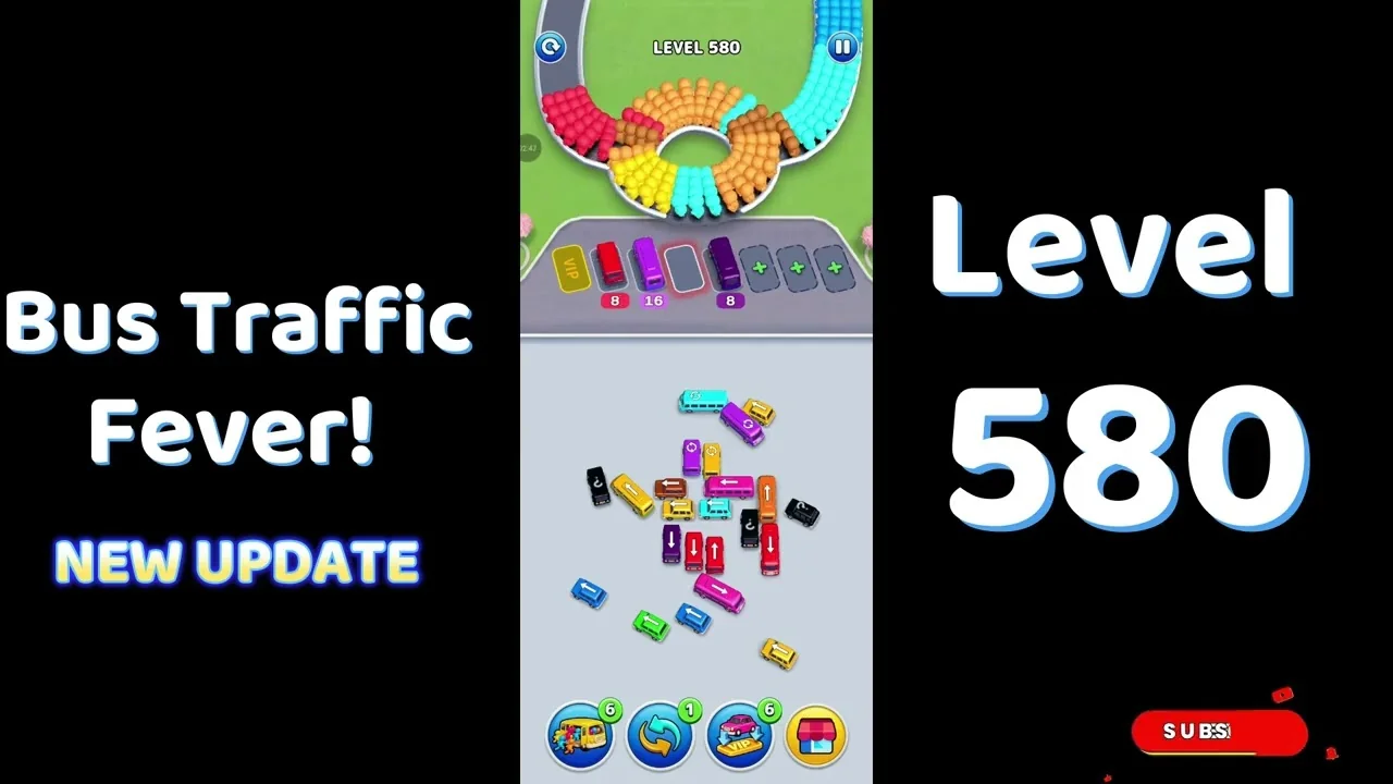 Bus Traffic Fever Level 580 board