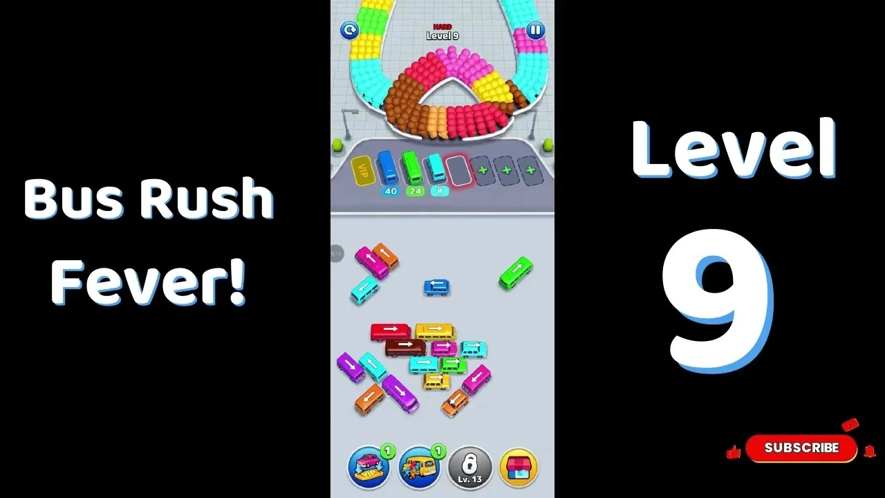 Bus Traffic Fever Level 9 board