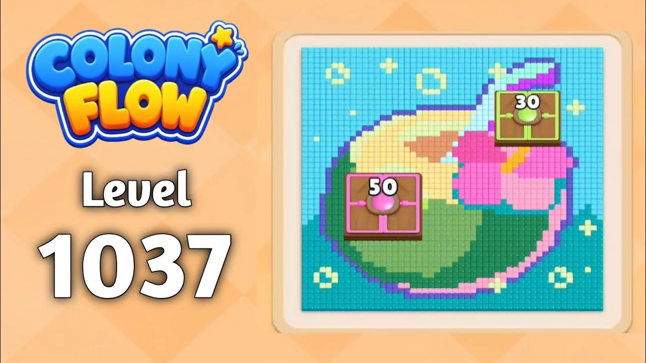 Colony Flow! Level 1037 board layout