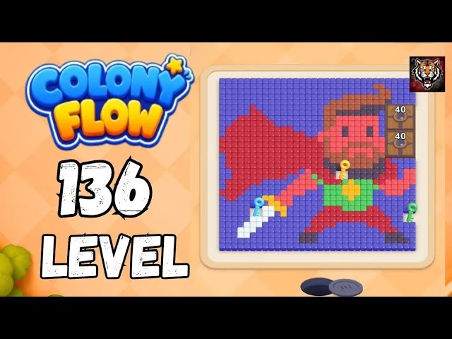 Colony Flow! Level 136 board layout