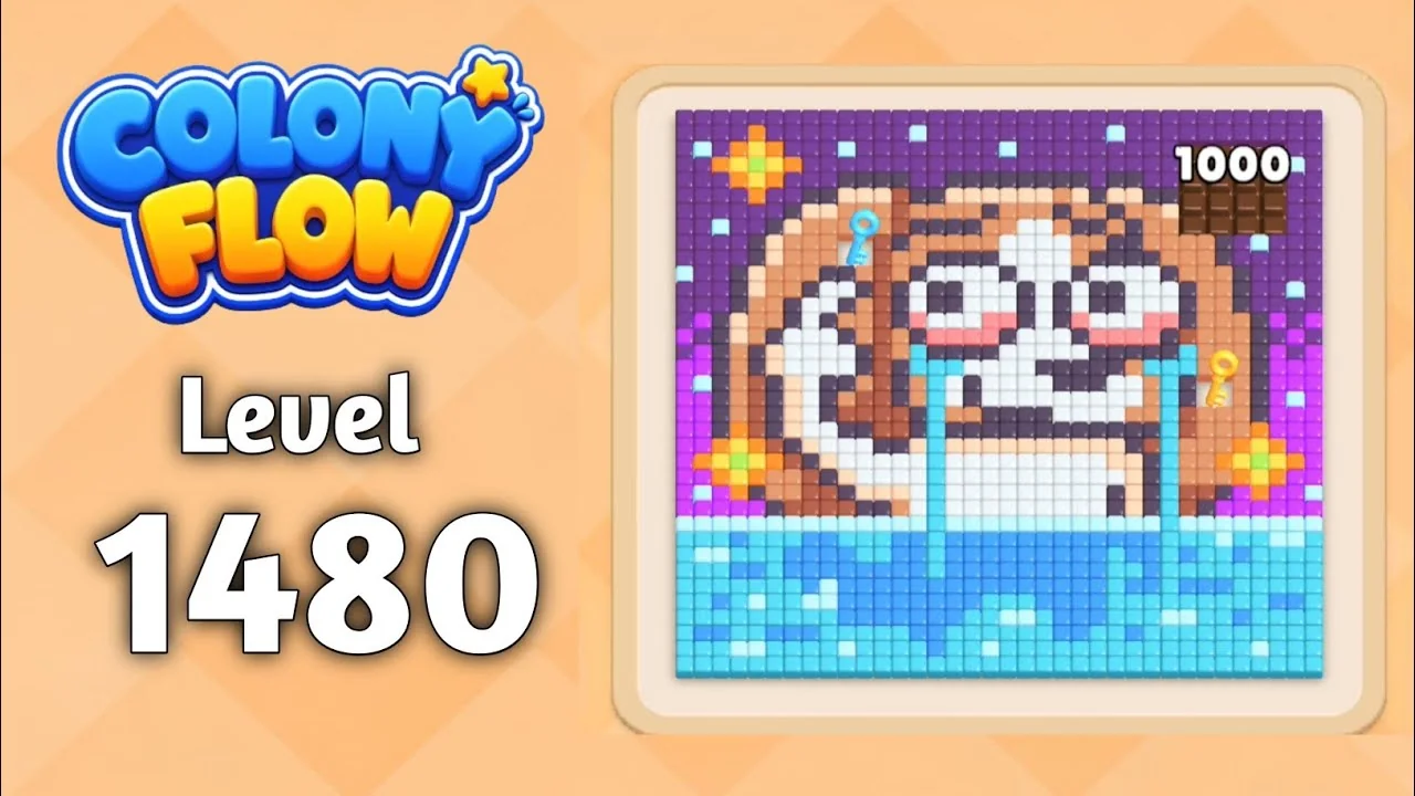 Colony Flow! Level 1480 board