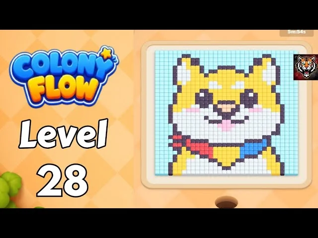 Colony Flow! Level 28 board layout