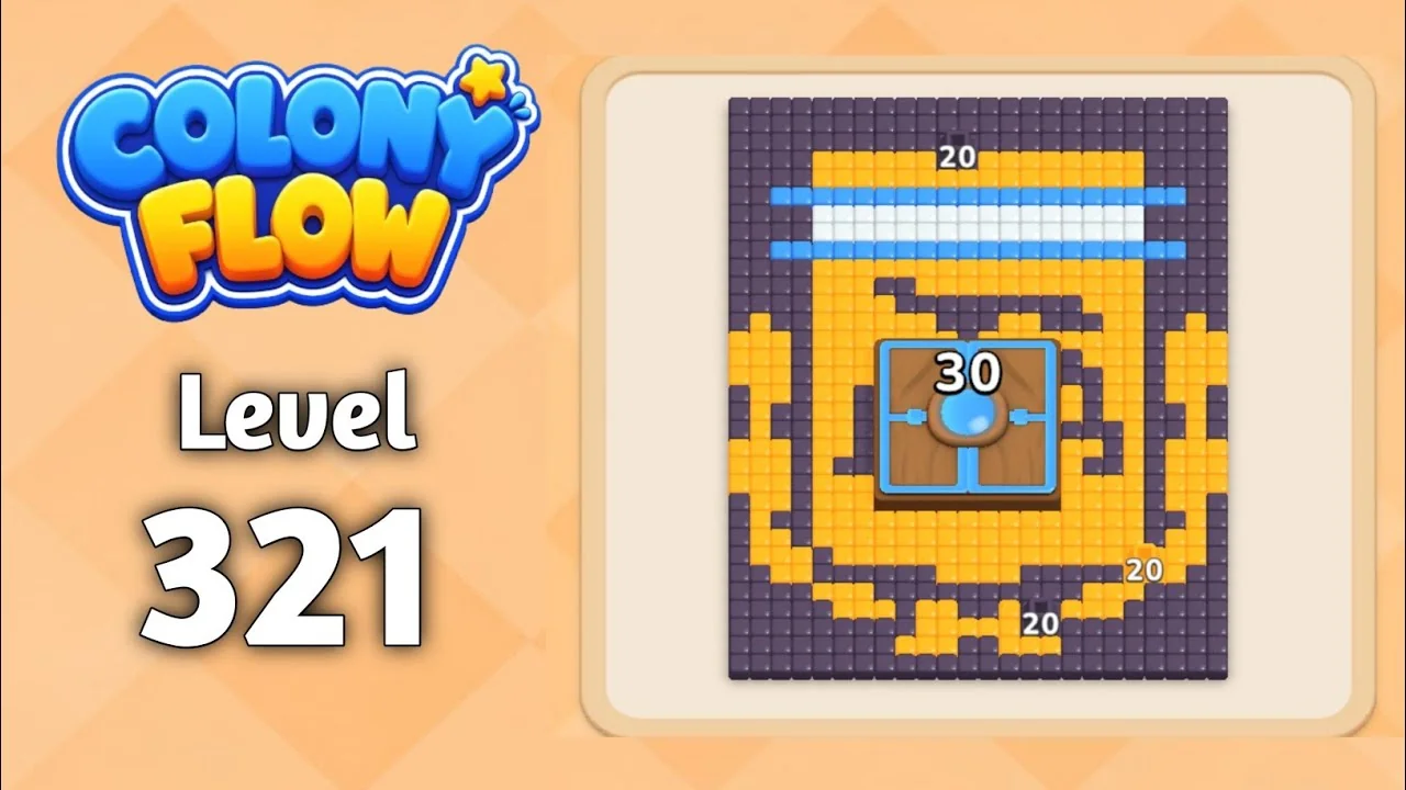 Colony Flow! Level 321 board layout