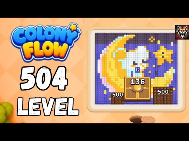 Colony Flow! Level 504 board