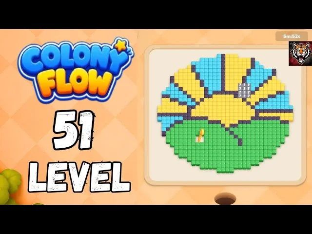 Colony Flow! Level 51 board layout