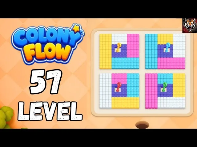 Colony Flow! Level 57 board layout