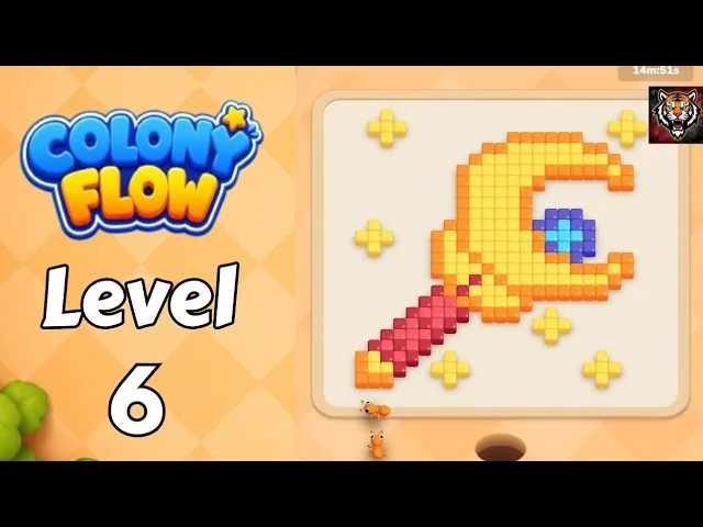 Colony Flow! Level 6 board layout