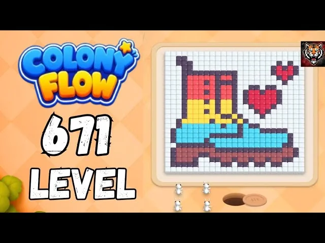 Colony Flow! Level 671 board layout