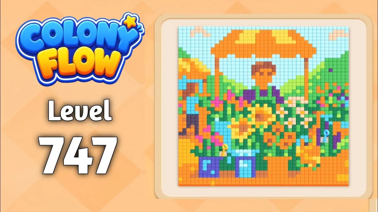 Colony Flow! Level 747 board layout