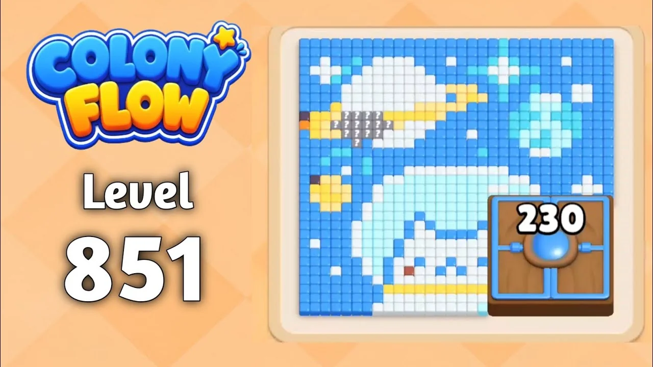 Colony Flow! Level 851 board layout