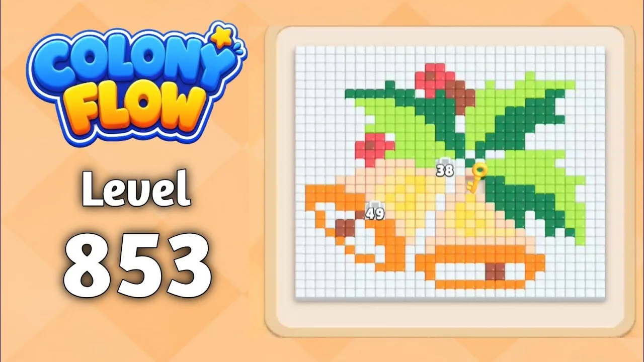 Colony Flow! Level 853 board layout