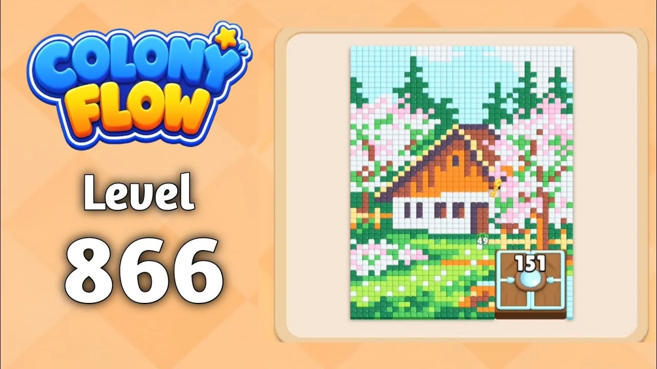 Colony Flow! Level 866 board layout