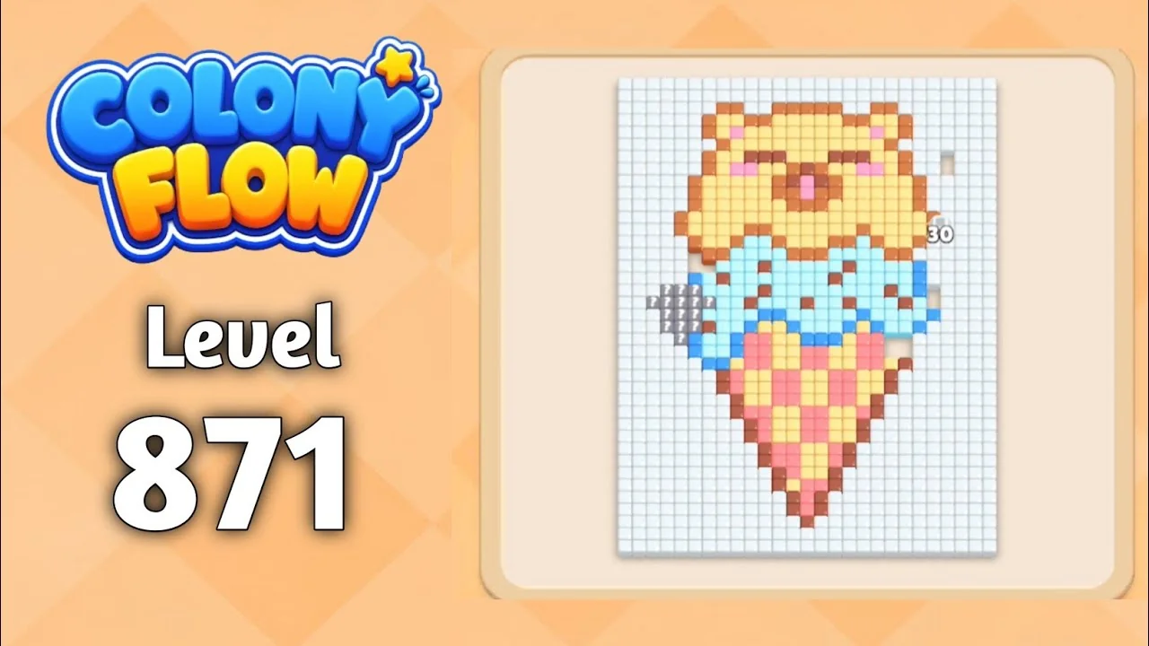Colony Flow! Level 871 board layout