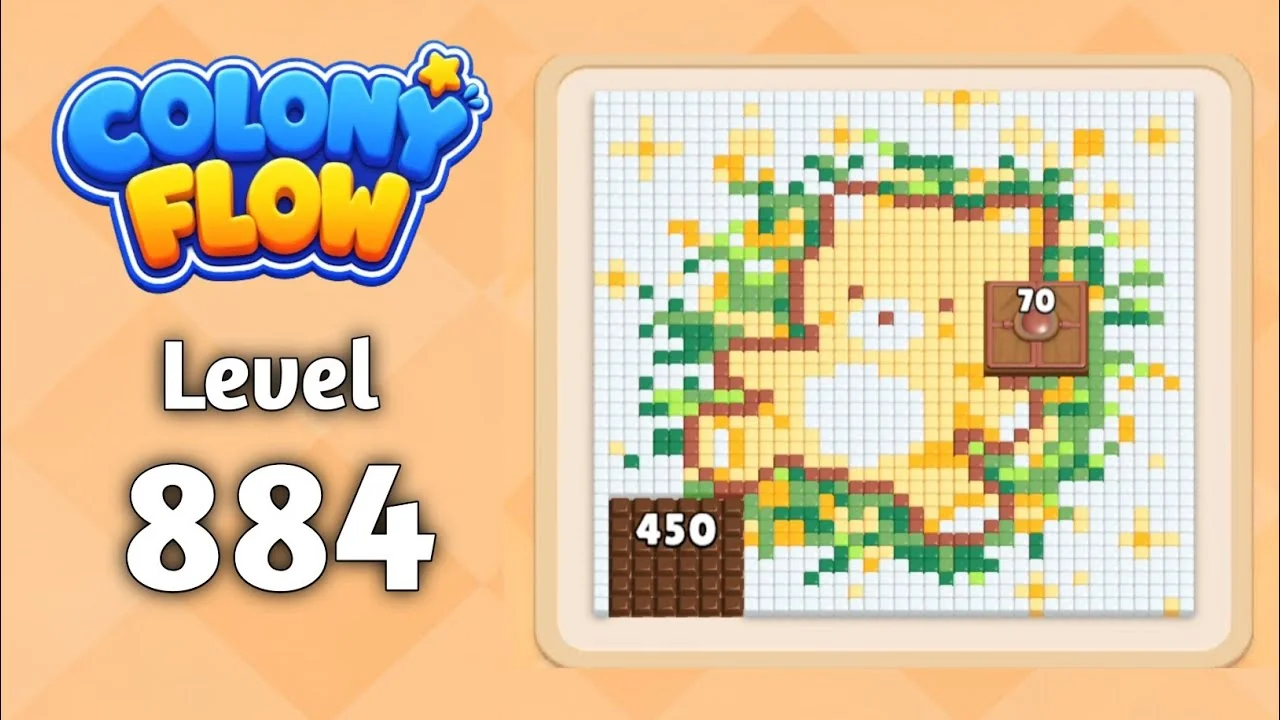 Colony Flow! Level 884 board layout