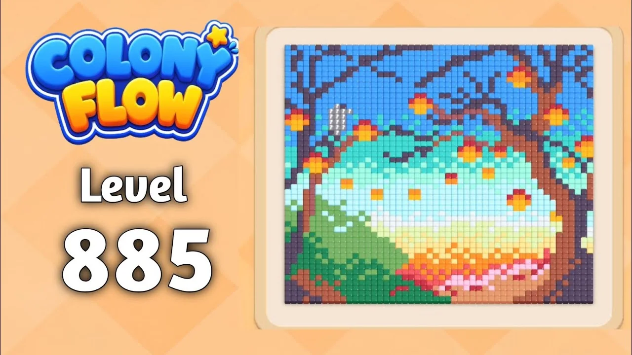 Colony Flow! Level 885 board layout