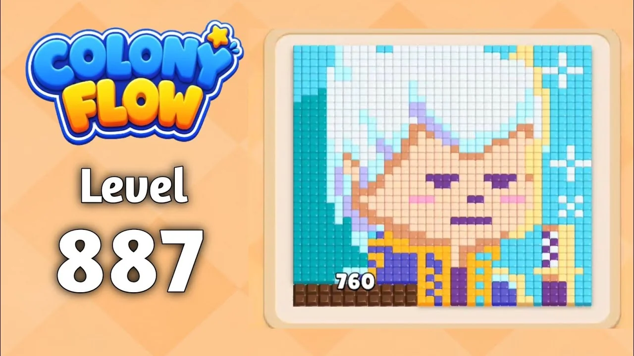Colony Flow! Level 887 board layout
