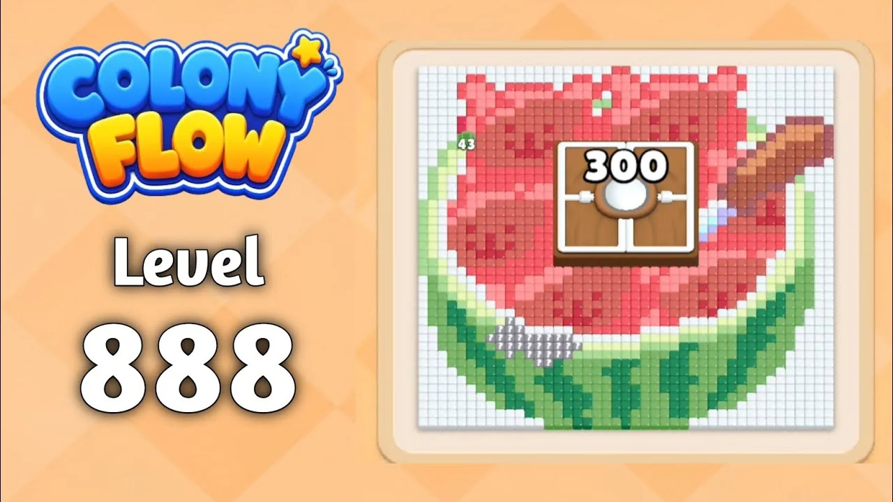 Colony Flow! Level 888 board layout