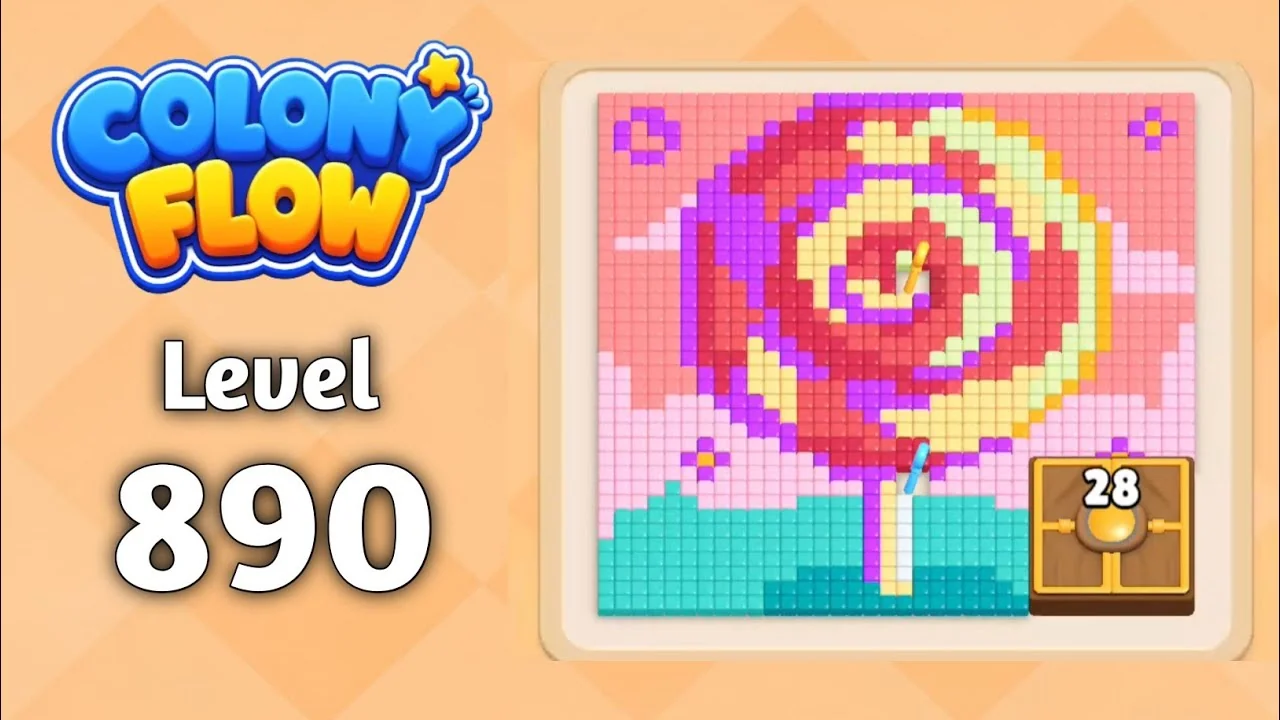 Colony Flow! Level 890 board layout