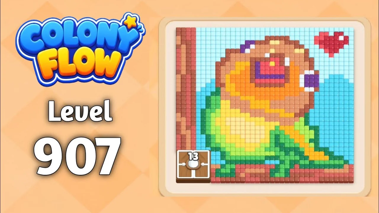 Colony Flow! Level 907 board layout