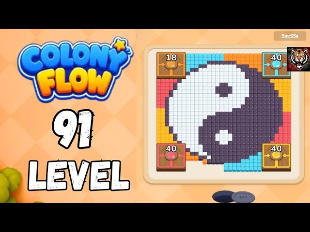 Colony Flow! Level 91 board layout