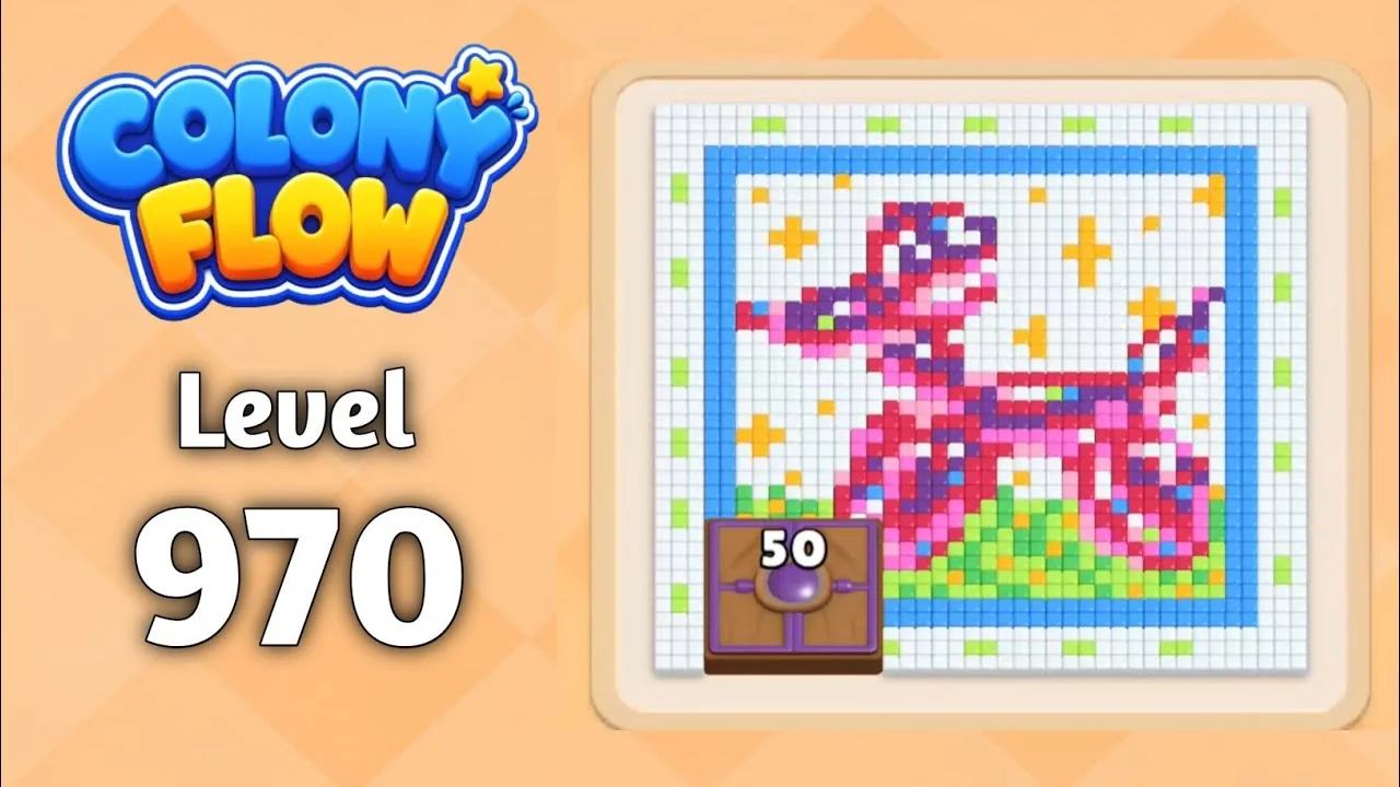 Colony Flow! Level 970 board layout