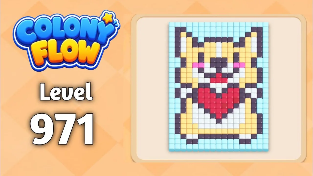Colony Flow! Level 971 board layout