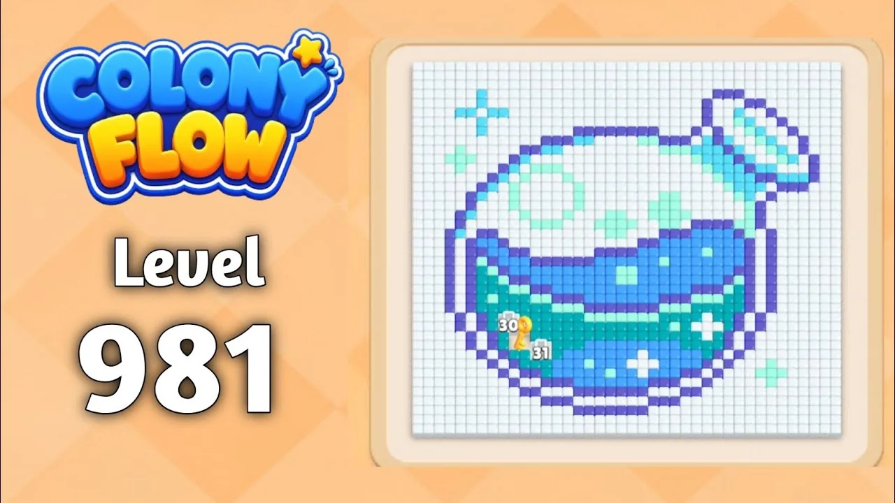 Colony Flow! Level 981 board layout