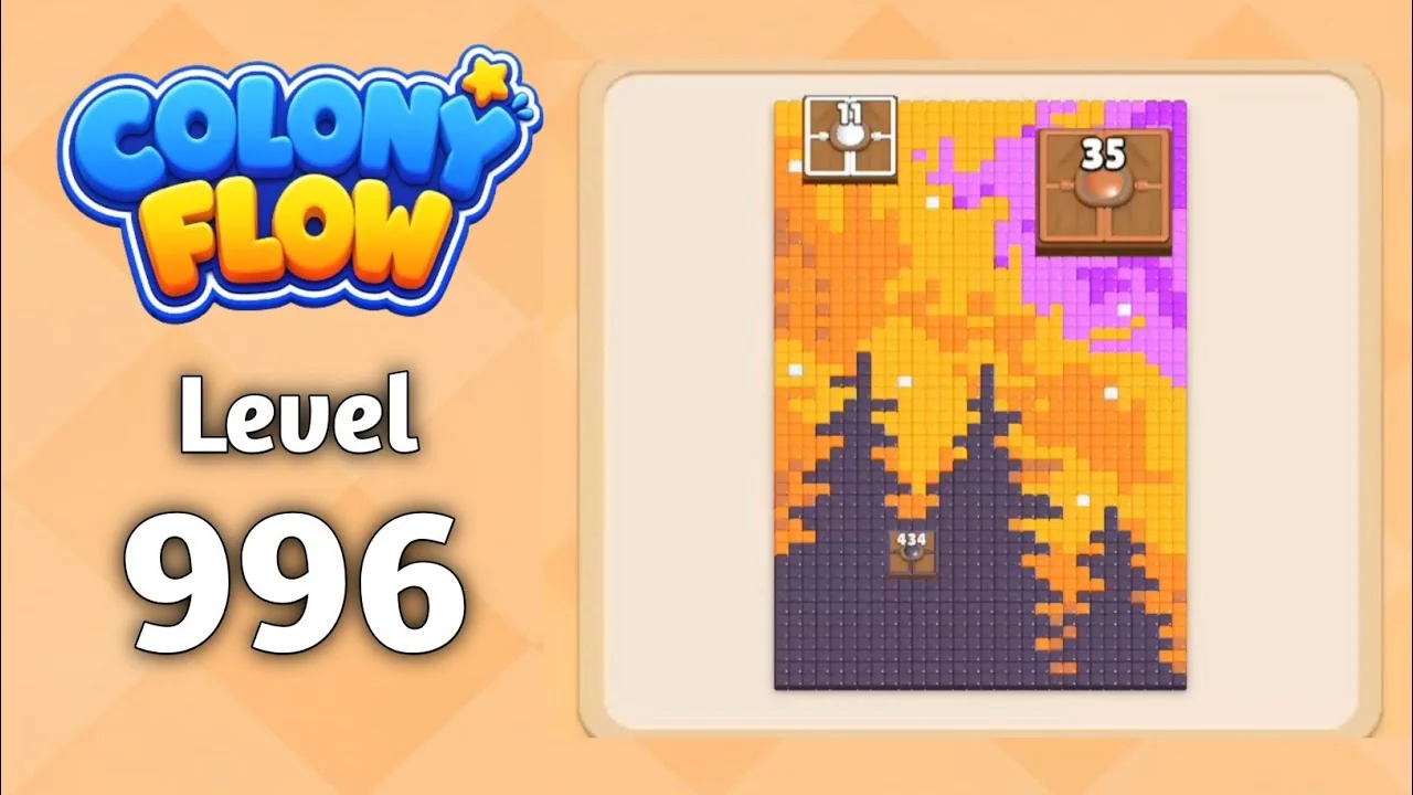 Colony Flow! Level 996 board layout