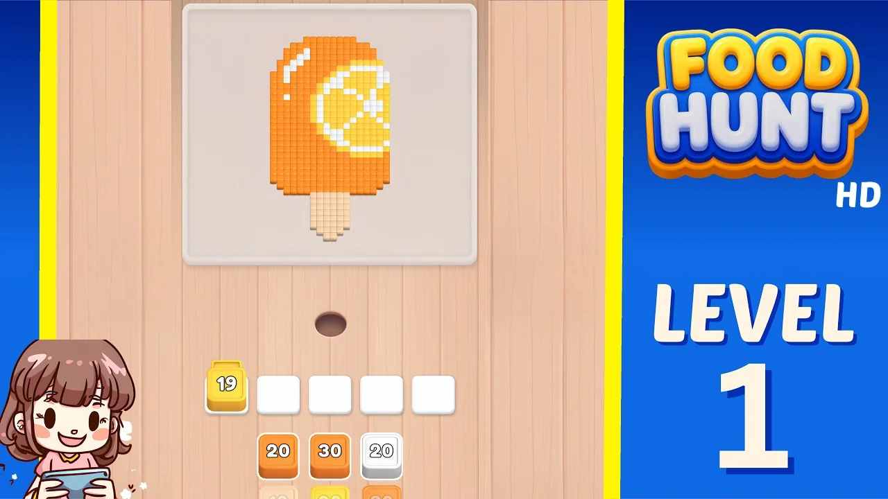 Food Hunt Level 1 board