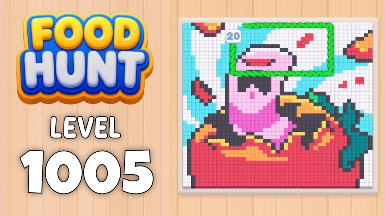 Food Hunt Level 1005 board layout