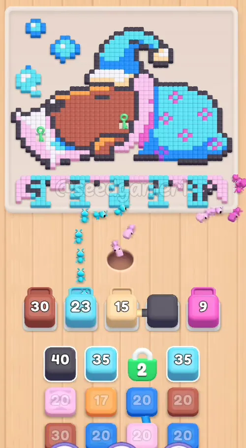Slot 2 changes color six times in the first minute