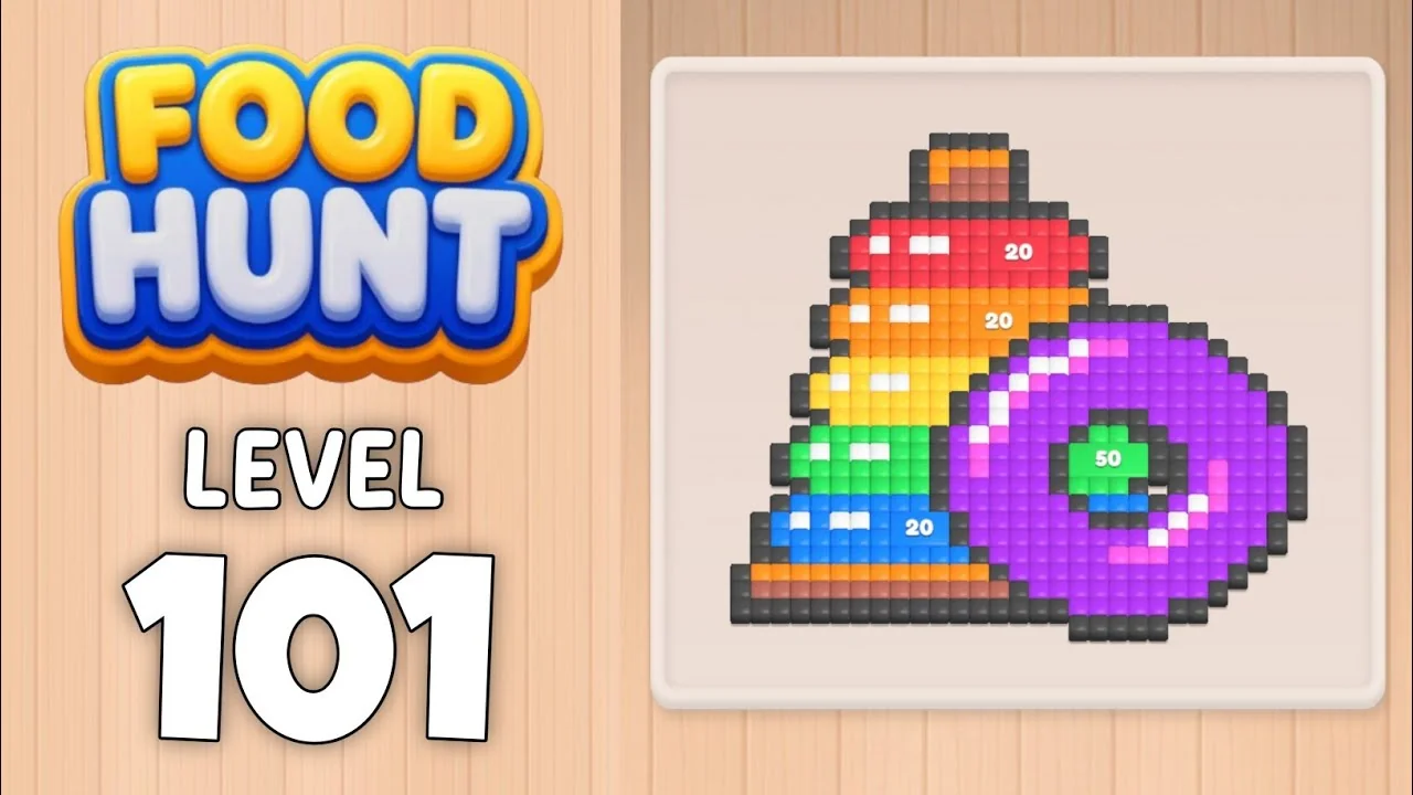 Food Hunt Level 101 board