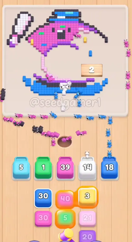 White x18 lands at 2:02 and guards slot 4 for the next 68 seconds