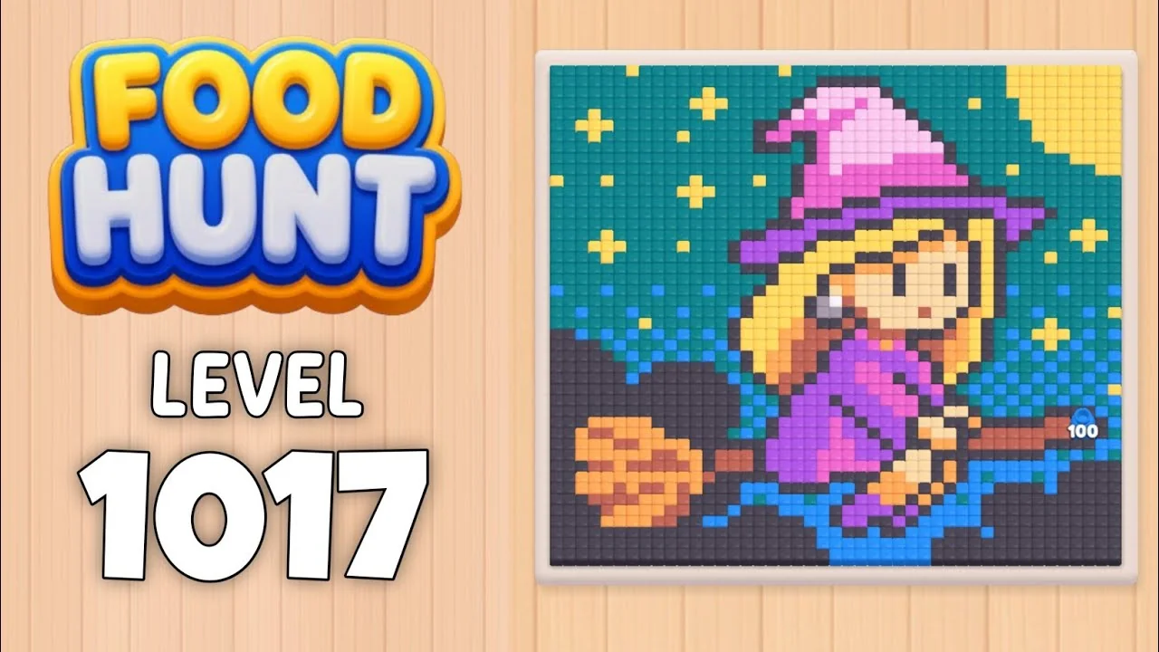 Food Hunt Level 1017 board layout