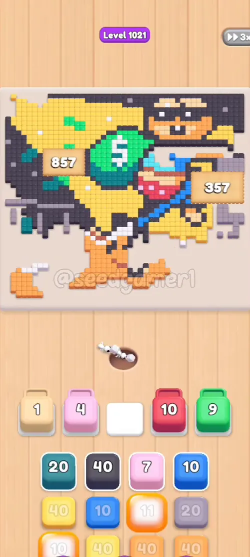 A quarter of the board gone