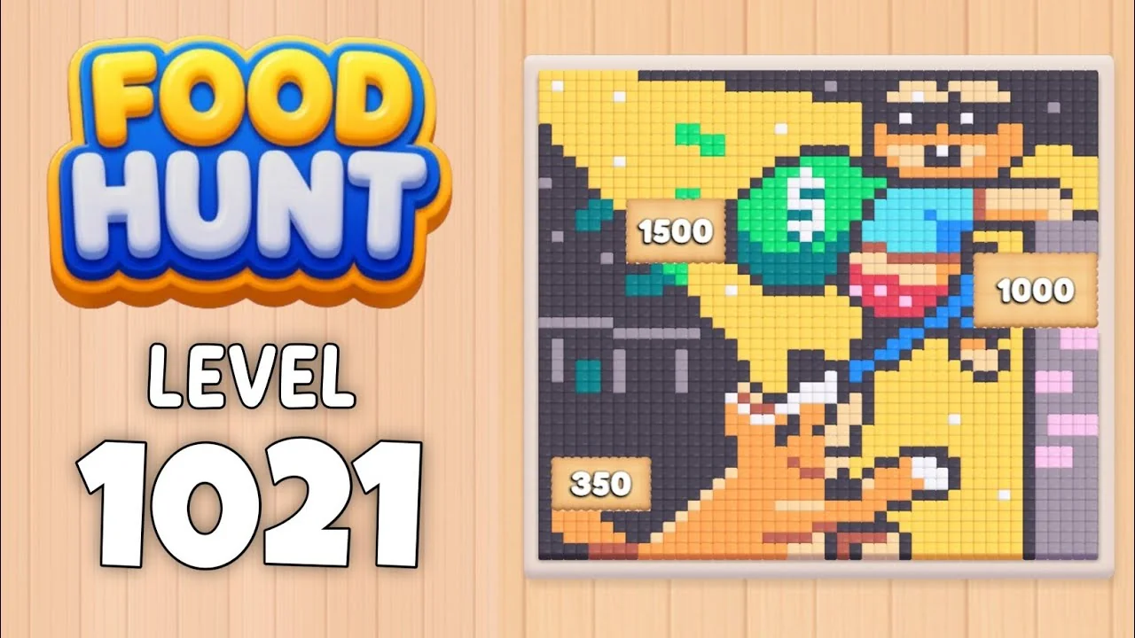 Food Hunt Level 1021 board