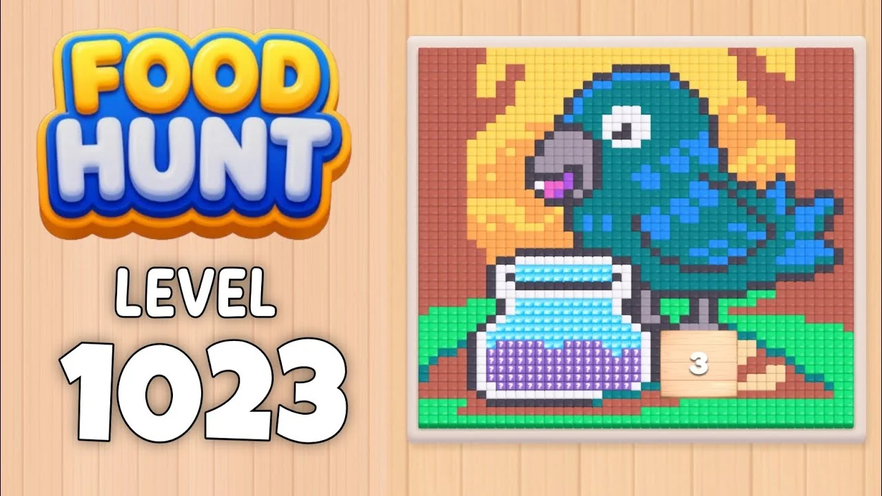 Food Hunt Level 1023 board layout