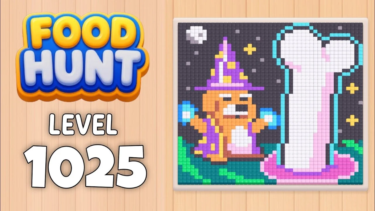 Food Hunt Level 1025 board layout